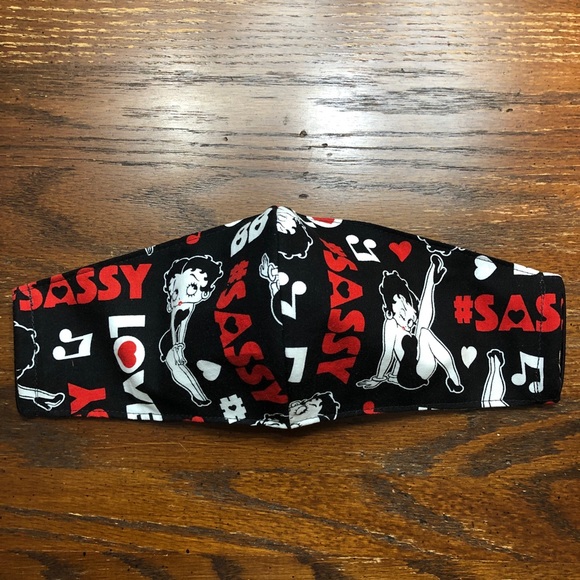 Adult Betty Boop Unisex Shaped Mask Washable - Picture 2 of 13